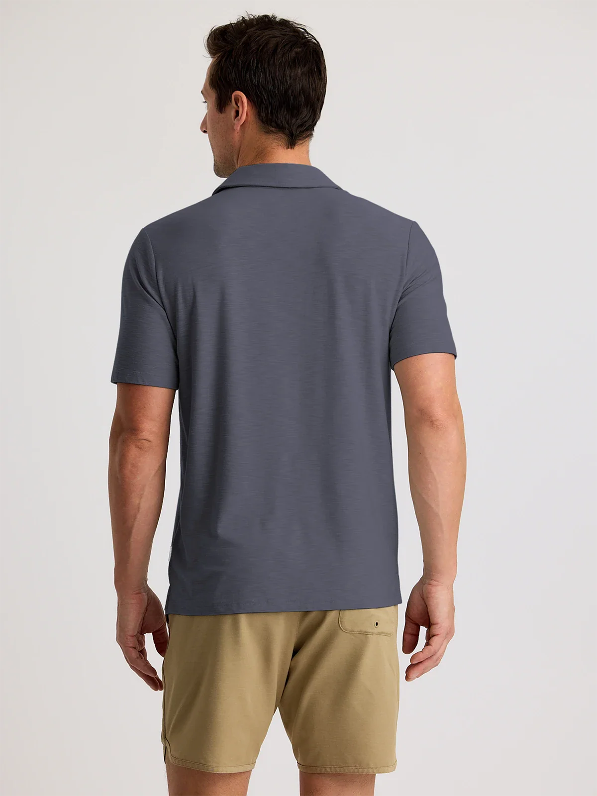 Men's Bamboo Slub Polo II - Storm Cloud