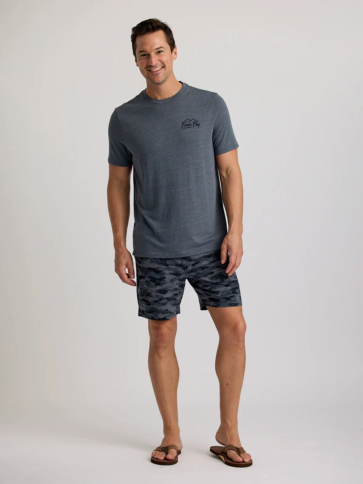 Men's Active Breeze Short Lined – 7" - Seasmoke Camo Black