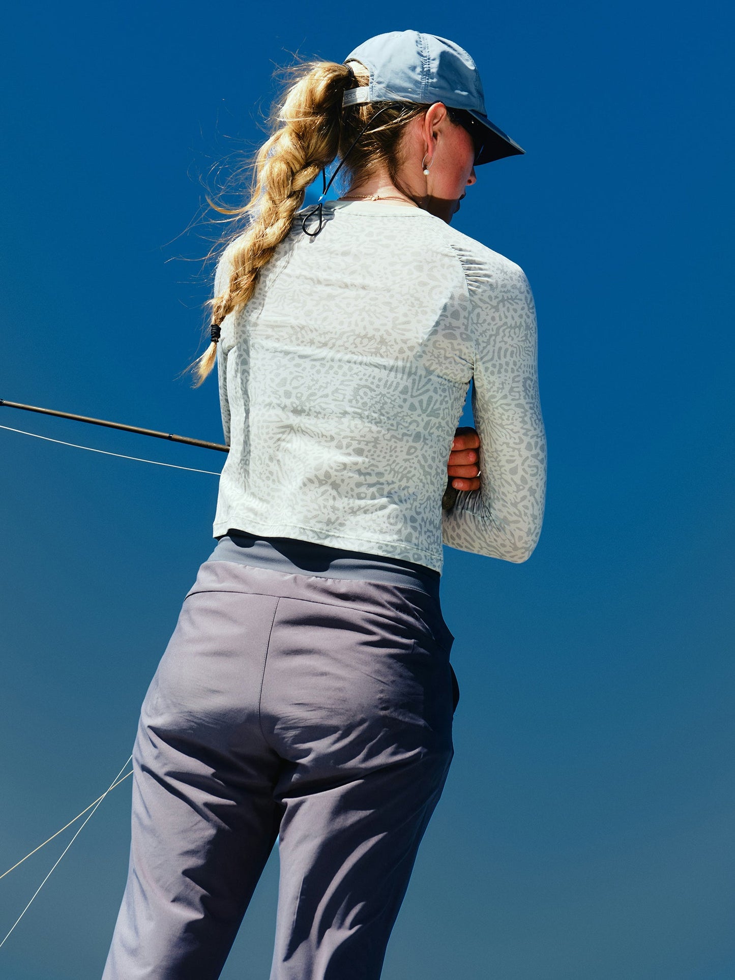 Women's Elevate Lightweight Fitted Long Sleeve - Drifter Print Desert Sage