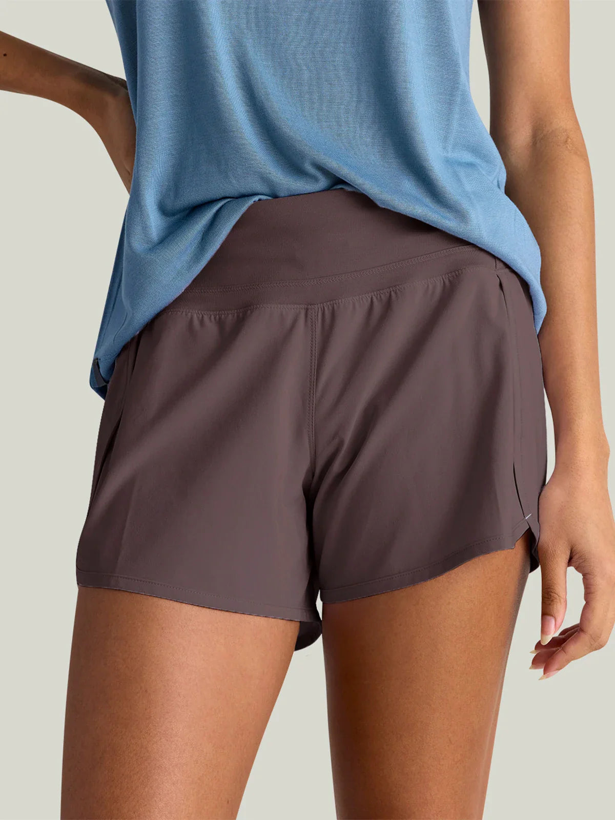 Women's Bamboo-Lined Breeze Short – 4" - Purple Peak