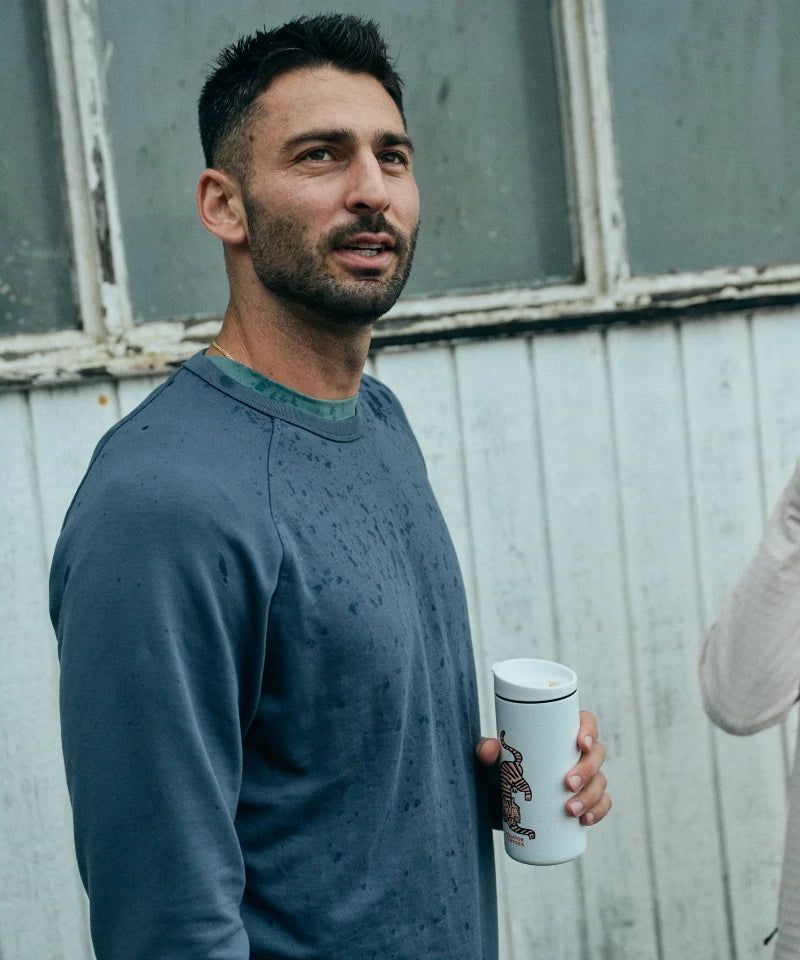 Men's Bamboo Lightweight Fleece Crew - Storm Cloud